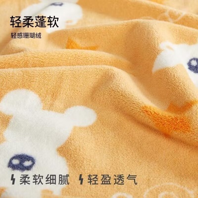三利QEE擦手巾A类挂式吸水速干卡通可爱方巾儿童小毛巾抹手布s415
