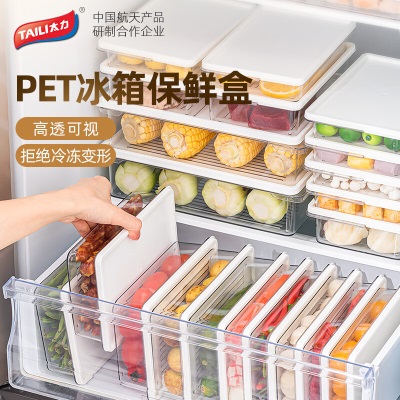 太力 冰箱分装盒保鲜盒食品级备菜分装冷冻室冻肉分格密封s416