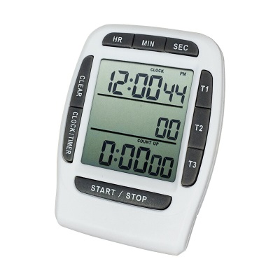 追日牌三通道正倒数计时器 厨房定时器 秒表 提醒器 PS-370 白色s426