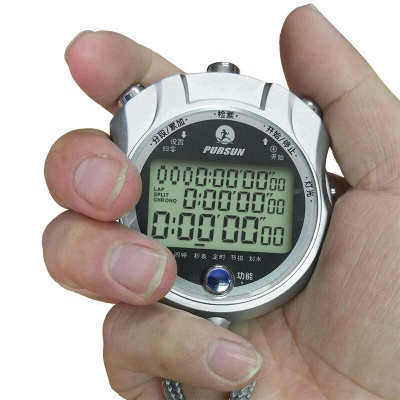 追日金属夜光电子跑步秒表计时器 闹钟 田径秒表 定时器 节拍器 PS-3060s426