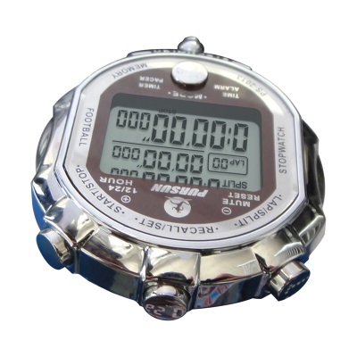 追日秒表计时器多功能电子秒表千分秒金属表足球秒表三排显示PS-2013s426