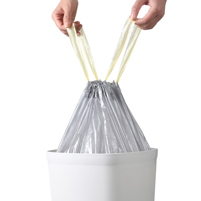 美丽雅垃圾袋加厚抽绳手提式1.2丝塑料分类垃圾桶袋45*50cm共180只s420