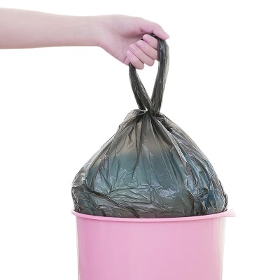 妙洁 垃圾袋背心式一次性办公家用厨房垃圾分类可手提点断式塑料袋s422