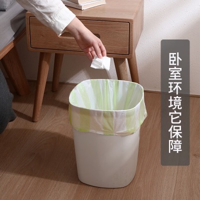 美丽雅垃圾袋中号家用背心式加厚手提厨房卫生间塑料袋1丝45*55cm*60只s420