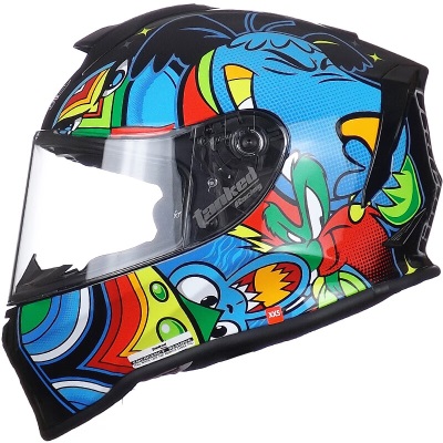 坦克（Tanked Racing）儿童头盔全盔单镜片防雾四季盔3C亲子款T151 白色s435