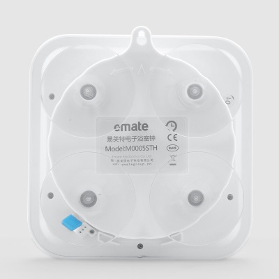 易美特（Emate） 易美特浴室电子钟大显示挂钟防水墙钟挂表emate吸盘钟 白色s427