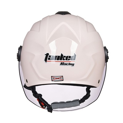 坦克（Tanked Racing）电动车摩托车头盔半盔T508男女3C四季防晒安全帽 樱花粉s435