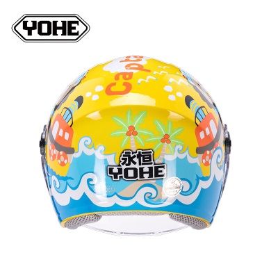 永恒（YOHE）儿童头盔电动车3C认证男童女童摩托车半盔四季通用小孩3-8岁头围48-56cms431s433