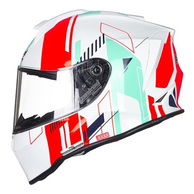 坦克（Tanked Racing）儿童头盔全盔单镜片防雾四季盔3C亲子款T151 白色s435