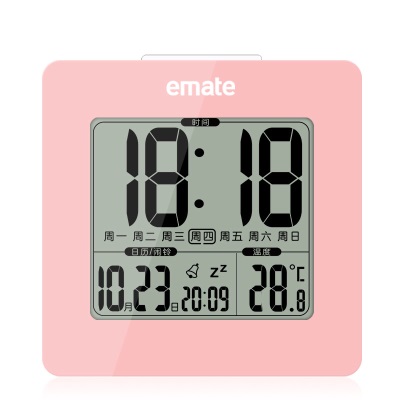 易美特（Emate） 易美特 背光贪睡闹钟温度版多功能台式电子钟 emateM0114STs427