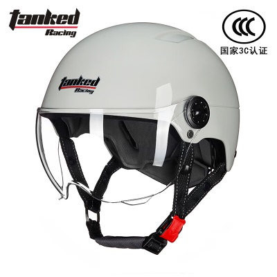 坦克（Tanked Racing）T598电动车摩托车头盔半盔3C男女夏季轻便小巧透气 美少女s435