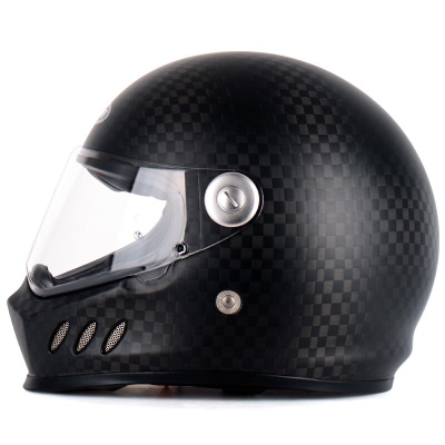 野马（YEMA）836S碳纤维电动摩托车头盔全盔个性酷机车复古跑盔安全帽男女 四季通用 L码s436