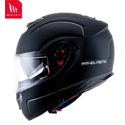 MT HELMETS摩托车头盔ATOM揭面盔赛车机车四季通用全盔半盔两用s437