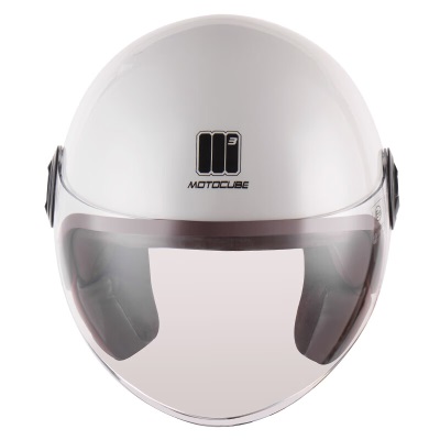 MOTOCUBE 3C认证631S电动摩托车头盔男女冬季保暖半盔电瓶车安全帽 四季通用 冷淡灰s436