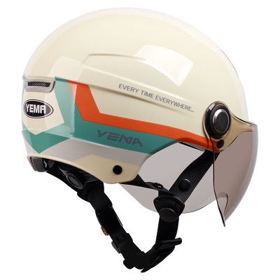 YEMA 3C认证359S电动摩托车头盔男女夏季防晒半盔安全帽新国标s436