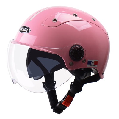 野马（YEMA）3C认证332S电动摩托车头盔男女夏季双镜片防晒半盔安全帽 均码s436