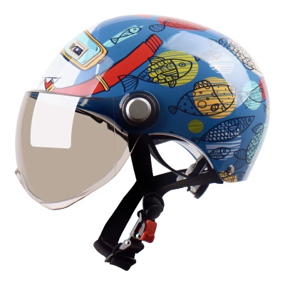 野马（YEMA）3C认证238S儿童头盔女孩男孩夏季轻便式宝宝电动摩托车半盔小孩电瓶车安全帽s436