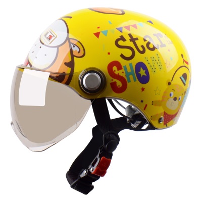 野马（YEMA）3C认证238S儿童头盔女孩男孩夏季轻便式宝宝电动摩托车半盔小孩电瓶车安全帽s436