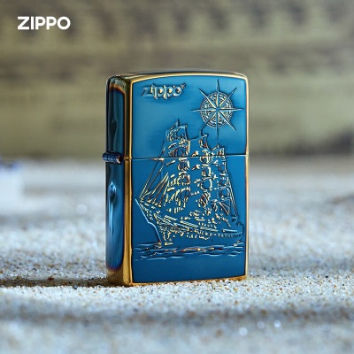 ZIPPO之宝煤油防风打火机 一帆风顺-熏金  官方原装 礼品礼物s453