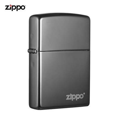 ZIPPO煤油打火机 黑冰商标  官方原装正版经典 礼品礼物 镭射镀黑铬 150ZLs453
