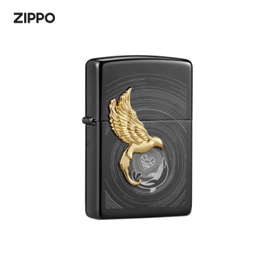 ZIPPO煤油防风打火机 创意徽章系列CP礼盒 官方原装 礼品礼物 飞鸟与鱼 套装s453