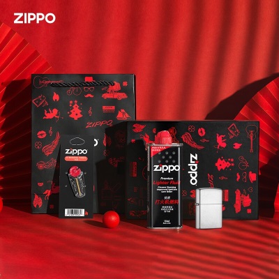 ZIPPO之宝打火机套装礼盒 花砂207TZ(火机+133ml+火石）礼品礼物s453