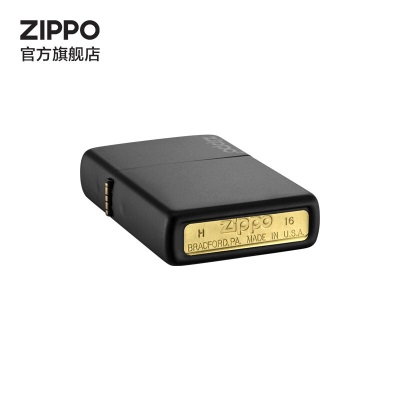 ZIPPO煤油防风打火机 哑漆商标 多颜色可选  官方原装 礼品礼物 黑色款s453