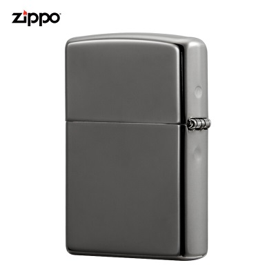 ZIPPO煤油打火机 黑冰商标  官方原装正版经典 礼品礼物 镭射镀黑铬 150ZLs453