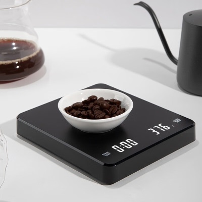 凯丰咖啡电子秤手冲意式克秤称重计时高精度家用充电咖啡厨房秤s458