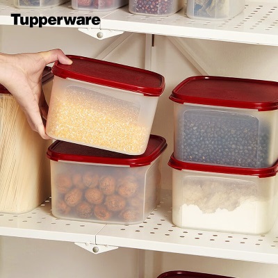 特百惠（Tupperware） MM干货储物盒 干货保鲜盒大小多规格密封塑料盒子正方形保鲜盒 方形2号2.6Ls467