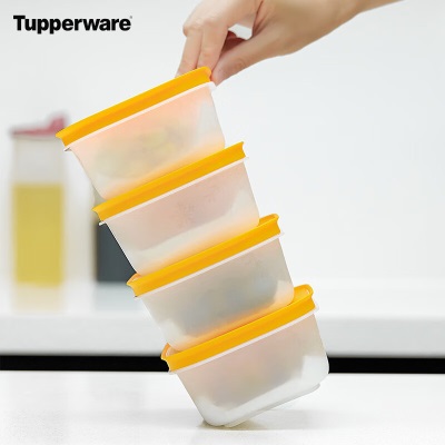 特百惠（Tupperware）新冷冻保鲜8件套雪影冷藏冷冻保鲜盒冰箱食品级收纳盒保鲜礼盒装s467