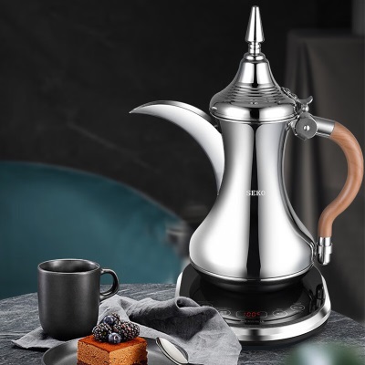 新功（SEKO）阿拉伯风格手提式咖啡壶牛奶壶水壶加厚款电热水壶烧水壶 电水壶s462