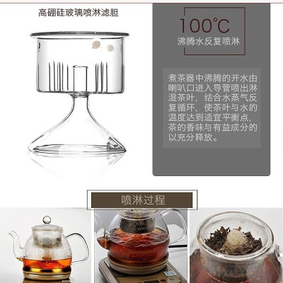 新功（SEKO）全自动电热水壶烧水壶喷淋式蒸汽煮茶器高硼硅玻璃花茶壶电茶炉 N20/N21s462