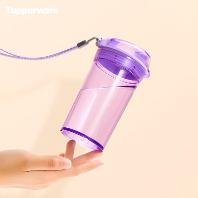 特百惠（Tupperware） 晶彩mini随心杯280ML男女学生儿童塑料水杯子夏季小巧便携防漏s467