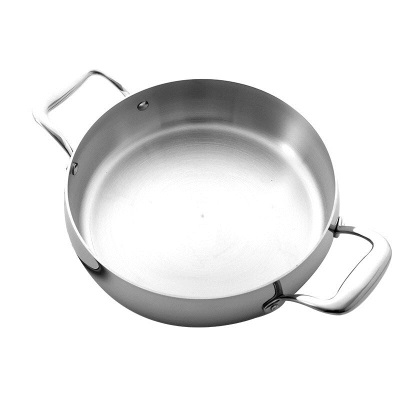 特百惠（Tupperware） 至尊精钢多用锅2.8L平底浅锅煎炸烹煮带盖通用灶具不粘锅s467
