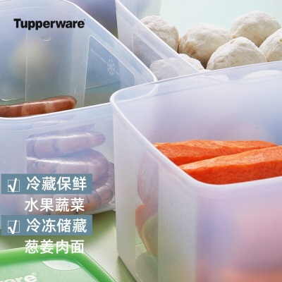 特百惠（Tupperware）每日鲜体验6件套冷冻0.7L*4冷藏0.8L*2冰箱保鲜盒密封随机色s467