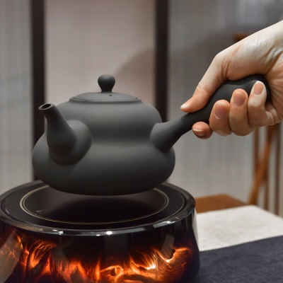 新功（SEKO）紫砂壶大容量煮茶壶茶具套装朱泥紫砂纯手工制作泡茶壶葫芦壶 灰色s462