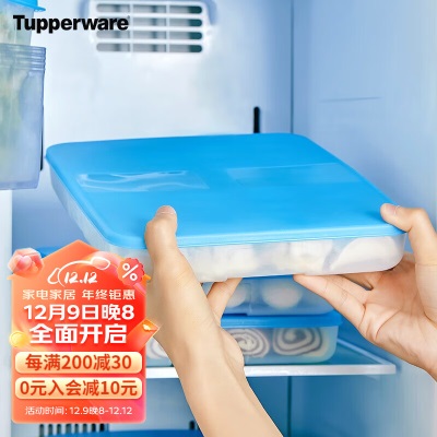 特百惠（Tupperware） 速冻饺子盒冰箱食品级收纳盒保鲜汤圆虾仁不粘密封套装1.3Ls467