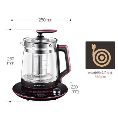 金灶（KAMJOVE）大容量全自动养生壶煮茶器 玻璃电热水壶黑茶壶花茶壶HT-810s460g