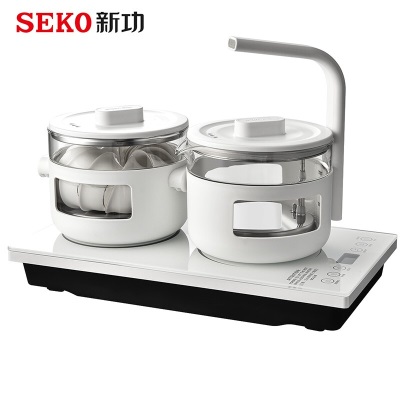 新功（SEKO） 底部全自动上水电热水壶防烫玻璃茶台烧水壶嵌入式上水茶盘电茶壶G38 电茶炉（37×20cm）s462