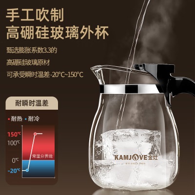 金灶（KAMJOVE）茶壶泡茶壶玻璃茶具闷茶壶飘逸杯凉水壶冲茶器过滤茶水分离s460g