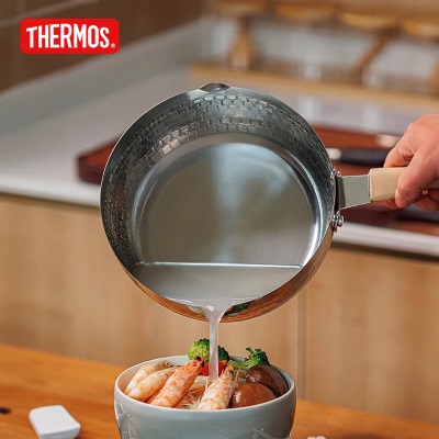 膳魔师（THERMOS）不锈钢雪平锅家用奶锅煮泡面汤锅电磁炉小煮锅s472