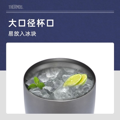 膳魔师（THERMOS）不锈钢啤酒杯随行杯工业风大容量扎啤杯子家用金属冷饮杯TCDE-600s472