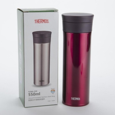 膳魔师（THERMOS）保温杯男泡茶杯不锈钢车载水杯便携550ml团购定制刻字TCMA-550s472