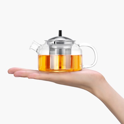 尚明玻璃茶壶 可明火加热耐高温泡花茶器 小容量功夫茶具套装 养心壶套装s476