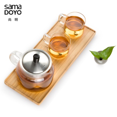 尚明红茶壶泡茶器可加热玻璃茶壶不锈钢过滤内胆耐热玻璃加厚茶具套装s476