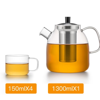 尚明耐热玻璃茶壶电陶炉茶壶过滤泡茶壶家用办公煮茶器大容量茶具套装s476