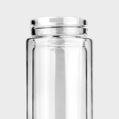 膳魔师（THERMOS）玻璃杯双层茶水分离杯子男女泡茶杯300ml便携高颜值水杯 TCGE-300s472