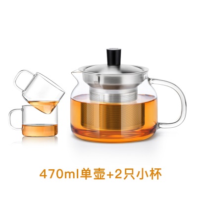 尚明红茶壶泡茶器可加热玻璃茶壶不锈钢过滤内胆耐热玻璃加厚茶具套装s476