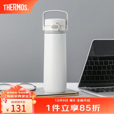 膳魔师（THERMOS）304不锈钢保温提手杯500ml车载轻便极简时尚磨砂外观 TCTS-230s472